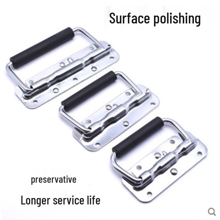 304 Stainless Steel Spring Loaded Folding Handle for Tool or Aluminum Cases