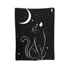 Cute cartoon black cat digitalprinted polyester Bedroom velvet flannel cover blanket Fleece soft sofa cover blankets for beds