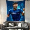 Novak Djokovic Fokus Wandteppich Ästhetischer Wandbehang Bedruckter Stoffdecke Dekorative Wandteppiche für Schlafzimmer Wohnzimmer Heimdekoration