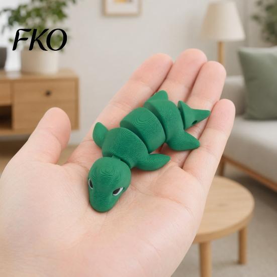 Stress Relief Toy Articulated Plesiosaur Figurine, 3D Printed Ornament with Movable Joints, Figurine Cute Mini Dinosaur Fidget for Home Office