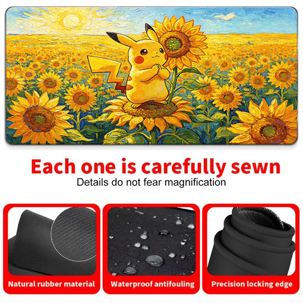 Pokemon Ash Sea Fishing Gaming Mouse Pad with NonSlip Rubber Base 30x80x0.2cm