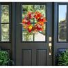 Artificial Autumn Wreath for Front Door Farmhouses Garden, Harvest Wreath with Pumpkins Thanksgiving Party Decorations