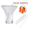 100Pcs Round Head Cocktail Muddler, Transparent Plastic Drink Stirrer for Bar Party, Reusable Swizzle Sticks