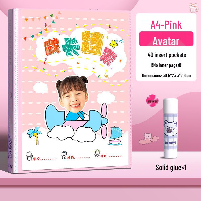 Customizable Children s Growth Photo Album: A4 DIY Kindergarten Keepsake for Boys and Girls