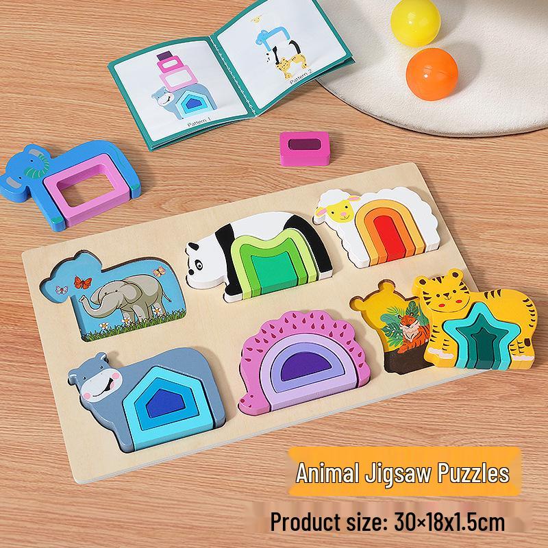 

Геометрическая форма Когнитивное сопоставление Деревянный пазл для малышей (1-3 года)