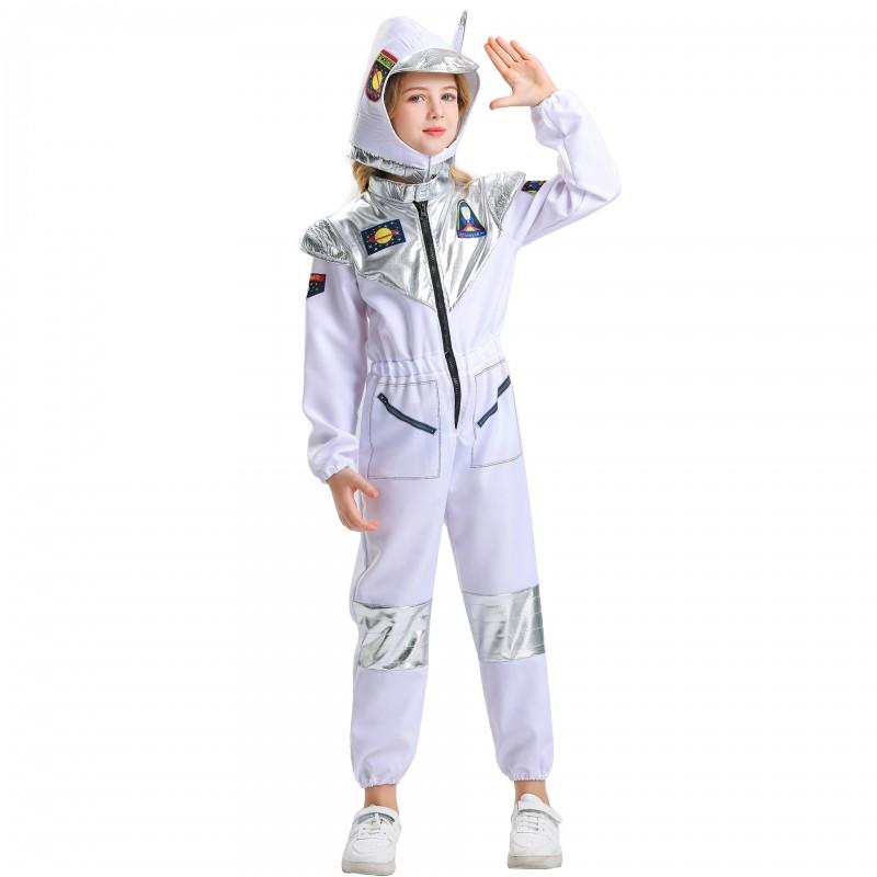 Girls Astronaut Costume Kids Space Suit Childrens Day Cosplay Performance
