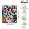 Cartoon Dogs Print Flannel Throw Blanket - Reversible All-Season Soft Polyester, Ideal Gift