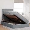 Storage Bed with Mattress Light Grey 120 x 200 cm Polyester