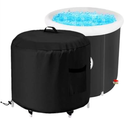 Husă Portabilă pentru Cadă cu Gheață Potrivită pentru Majoritatea Căzilor Portabile cu Gheață 35*35*30inch 600D Oxford Rezistentă la Praf Pentru Cadă de Scufundare la Rece Husa de Protecție
