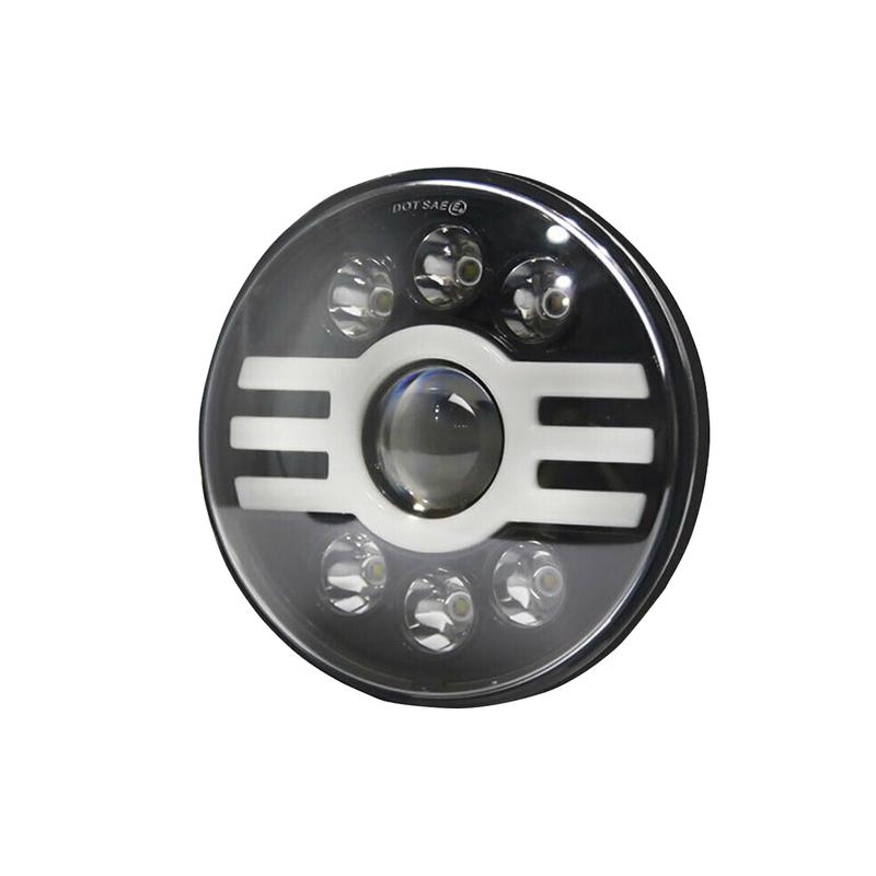 Car LED Roung Light 7in Diameter 500W 6 Beads Aluminium Alloy Round LED Car Light Round LED Car Light Car LED Round Light