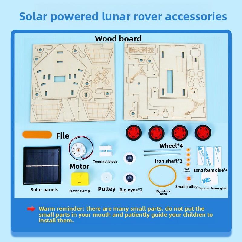 Wissenschaftsexperiment DIY Solar Mond Rover mit wiederaufladbarem Motor für Kinder Wissenschaftliches Bildungsset
