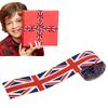 Stuha Union Jack 38mm S potiskem vlajky Spojeného království Grosgrain stuha pro výrobu mašlí do vlasů Stuha k jubileu Náramek s vlajkou