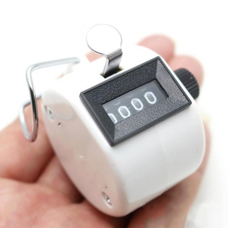 1x Metal Hand Held Tally Counter Counters 4 Digit Palm Golf Clicker Club Number Counter