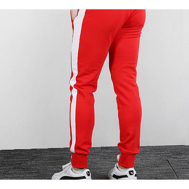 Puma Contrast Knit Joggers Men Bottoms Red 595983-11
