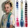 Lantern Braid Bubble Jumbo Braid Colorful Braided Ponytails Natural Twist Braid Bulk  for Women