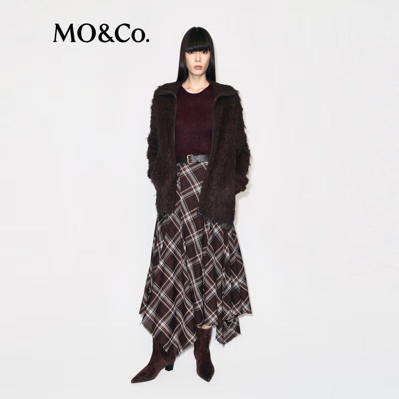 

MO&Co. Women s Teak Brown Loose Fit Blazer Coat M