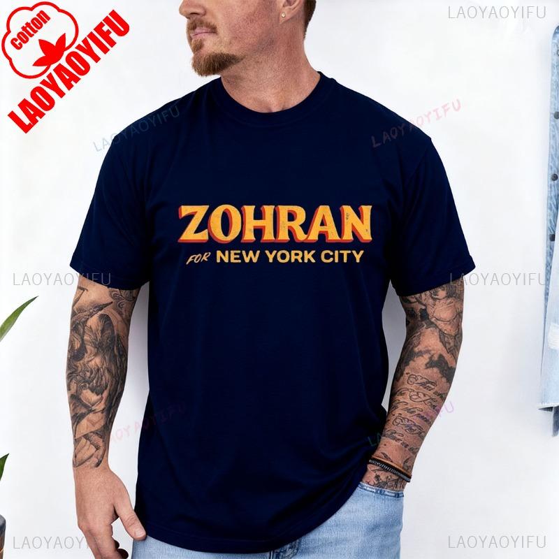 Zohran Mamdani for NYC Mayor Merchsupport 2025 Zohran Mamdani Cotton TShirt Crew Neck Short Sleeve Streetwear graphic t shirts
