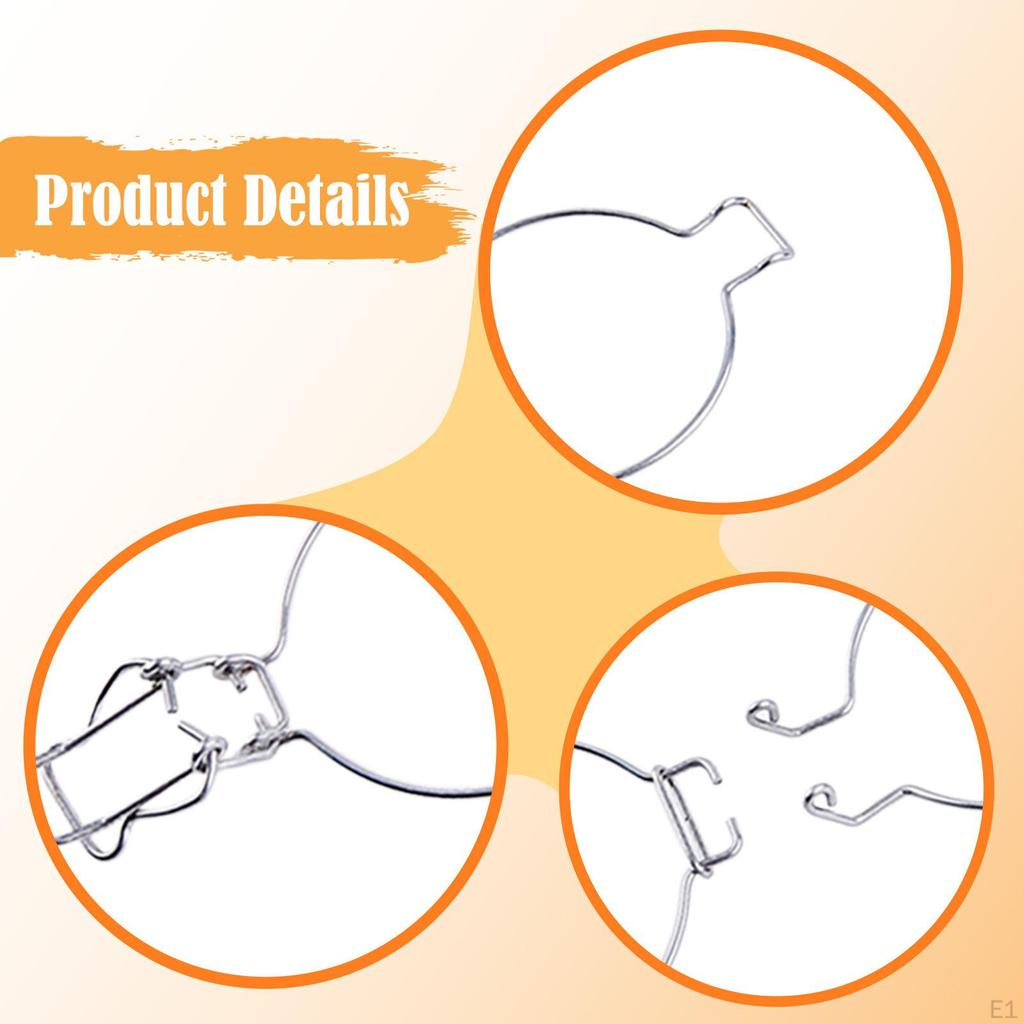 10 Pieces Glass Canning Jar Wire Clamps Fastenings for Tea Leaves, Honey, , Pickles, and More Wide