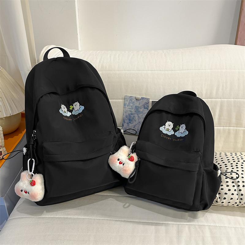 Large Capacity Backpack Student Lightweight Schoolbag Cartoon Embroidery Backpack
