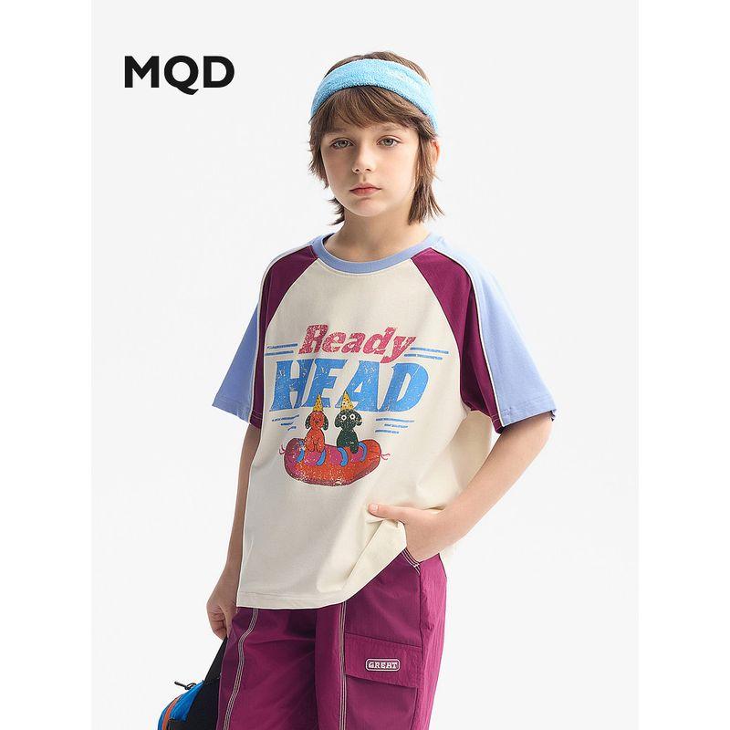 and Quick-Drying] Mqd Children's Clothing Boys' Short-Sleeved T-Shirt Summer New Style Children's Raglan Sleeve Short-Sleeved T-Shirt