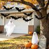 PVC Halloween Bat Hanging Ornament Gothic Style 3D Black Bat Bat Decorative Hanging Pendant DIY Craft Spooky Decor