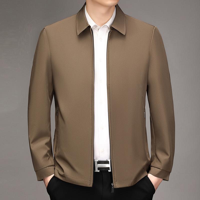 Men's 2026 Spring Short Lapel Jacket - Dad Style Business Casual Shirt