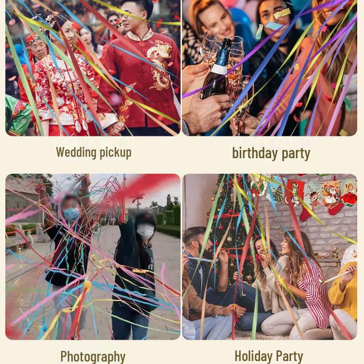 Silk Confetti Throw Wrist Ribbon - No-Clean Color Strips for Weddings