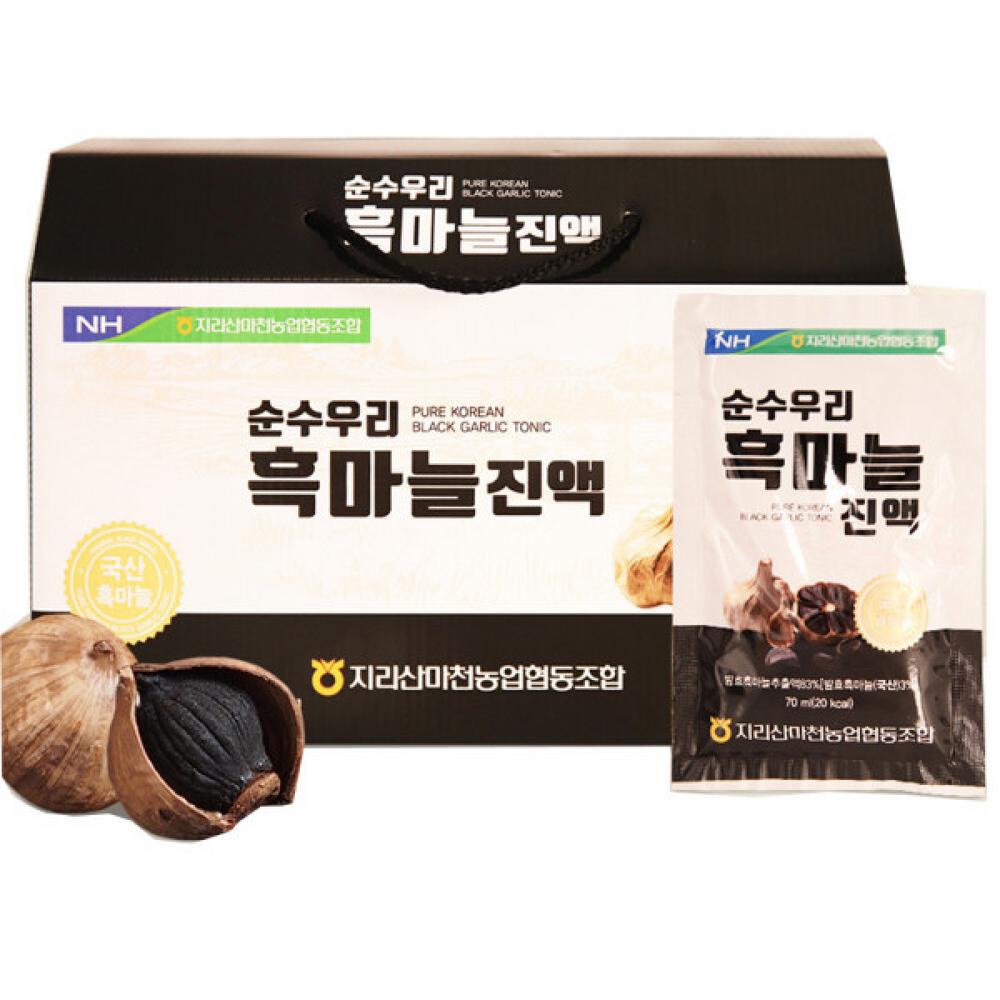 Jirisan Macheon Nonghyup Pure Korean Black Garlic Extract Lunar New Year Holiday 30 pcs 70ml