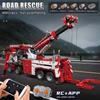 MOULD KING 17027/17028 Technical Building Blocks RC Motorized Fire Rescue Vehicle Toys MOC Bricks Car Model Kids Christmas Gifts