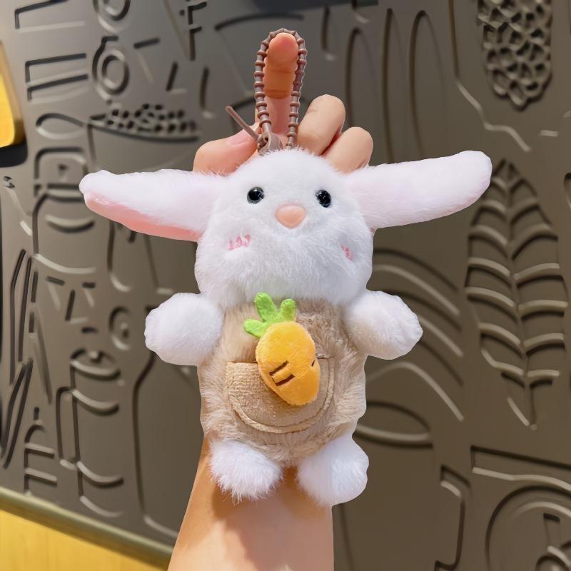 Cartoon Frucht Hase Plüschtier, Niedliche Mini-Figur, Kreative Paar Rucksackpuppe, Schlüsselanhänger Anhänger
