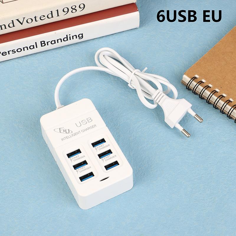 

Eu US Plug Multiport Us Charger 35W Pd Type C Fast Charger Wall Charger Us Hub Adapter 6 Ports Mobile Phone Us Quick Charger