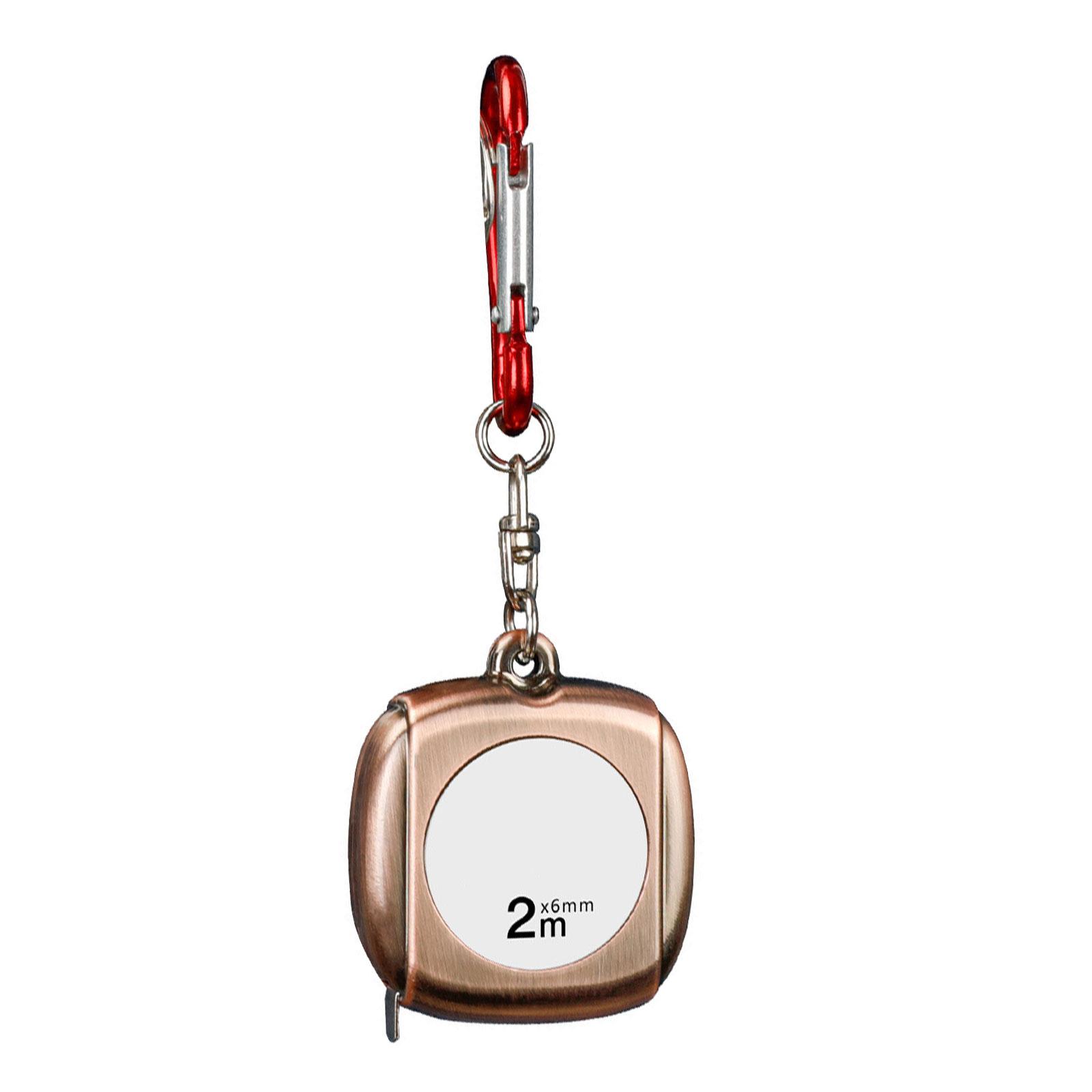 

2meter(6.5ft) Рулетка стальная гибкая измерительная лента брелок самоблокирующаяся водонепроницаемая метрическая линейка для промышленности дома золотой