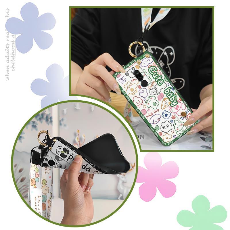 Kickstand Wrist Strap Phone Case For Xiaomi Redmi 8 Durable Waterproof Fashion Design Anti-dust Shockproof Soft case