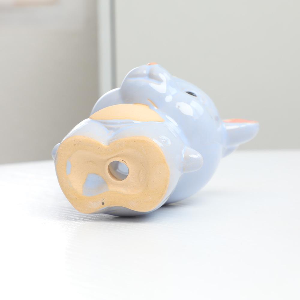 6er Set Kreative Cartoon Tier Keramik Sukkulententopf Pflanztöpfe Niedliche Hirsch Ornamente Dekorative Gartenarbeit Kleine Blumentöpfe