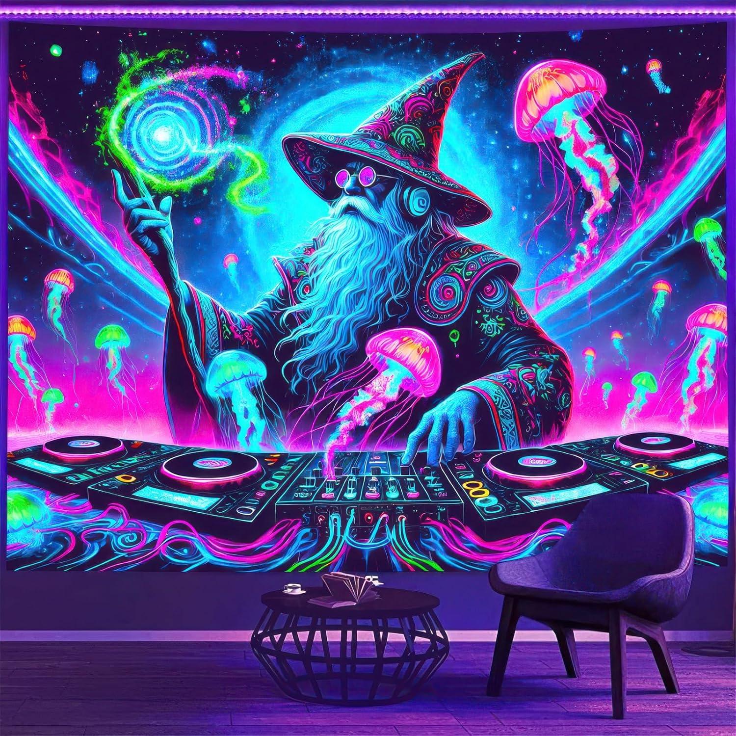 Tapestry Blissyard Wizard Dark Night DJ 75x100