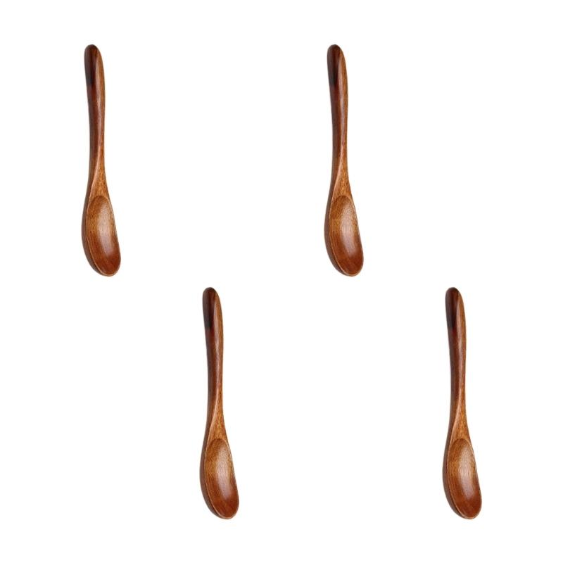 Handcrafted Nanmu Wooden Spoon Lacquer Coated Utensils For Coffee Stirring Soup Serving And Dessert Durable Kitchenwares Natural Finish