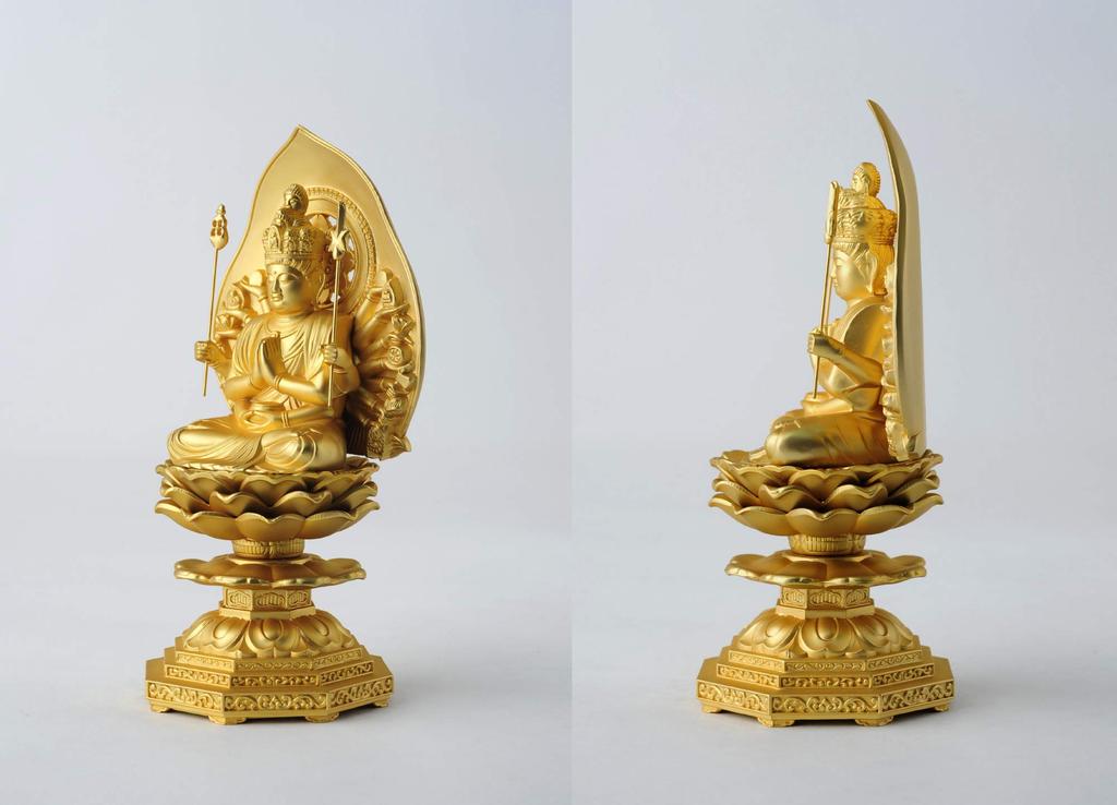 Buddhist Statue of the Kannon by Sculptor Shuun Original Model In the Year of the Zodiac Guardian Takaoka Thousand-Armed Bodhisattva, 15.5cm