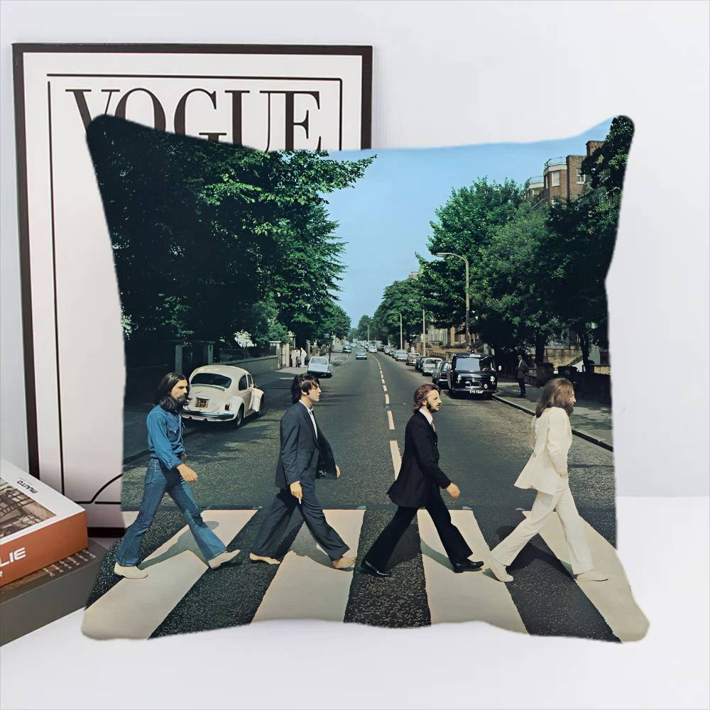

Famous Rock Band The B-B-Beatles-es Pillow Case Square Pillow Bedroom Sofa Leisure Comfort Cushion Home Decoration 16x16Inch