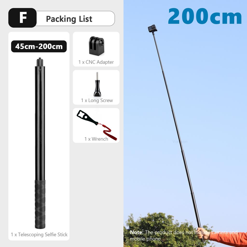 Vamson Invisible Selfie Stick for Insta360 X3 Rotating Time Handheld Tripod for Insta 360 ONE X2 ONE RS GoPro Accessories 7