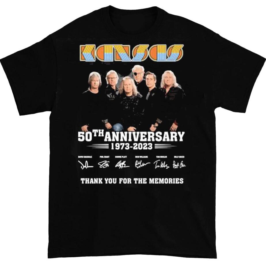 Kansas Band 50Th Anniversary 2023 Thank You For The Memories Signatures Shirt Unisex T-Shirt XXL