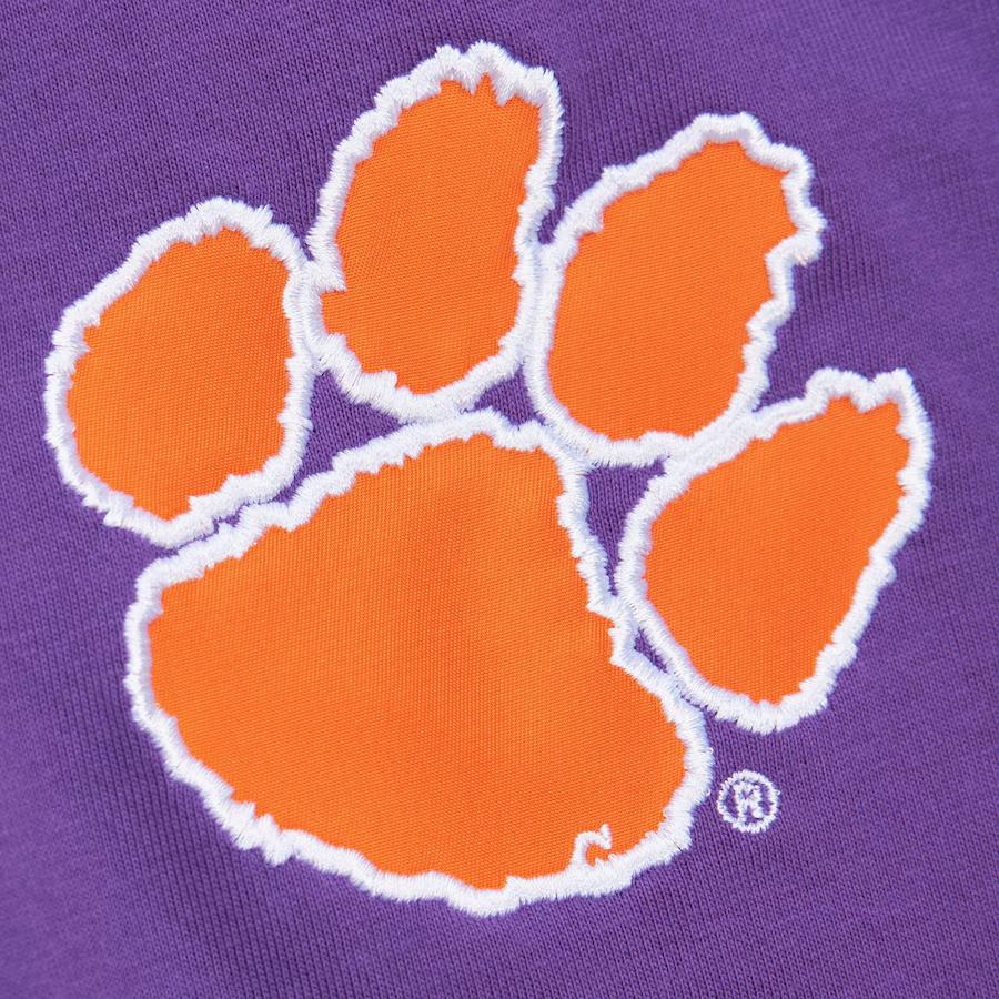 Mitchell & Ness X NCAA Clemson Tigers Jacquard Ringer T Shirt Men's Purple FC7220-CLMPURP