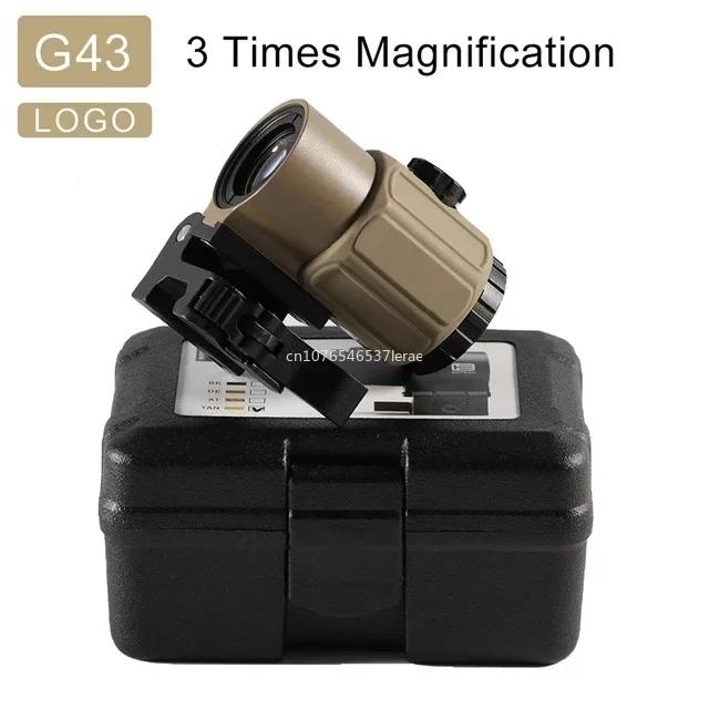 Tactical Airsoft G45 5X Magnifier 558 553 EXPS3 Red Dot Combo Scope Optics QD Mount Weaver Fit 20MM Rail Mount With Full Marking