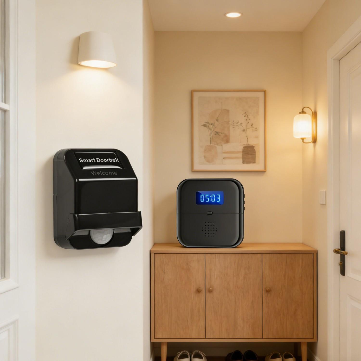 

Smart Sensor Doorbell with Human Body Detection for Home and Store Entrance Alerts Transmitter (requires pairing)