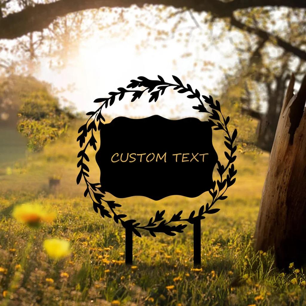 Metal Tin Sign Garden Decor Personalized Yard Art Custom Metal Wall Art