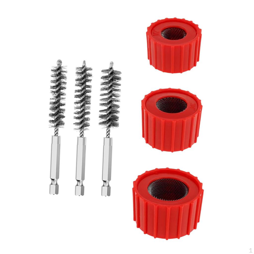 1/2" 3/4" 1" Copper Pipe Cleaner Kit Replacement Polishing Wire Bore Brush for Automobile