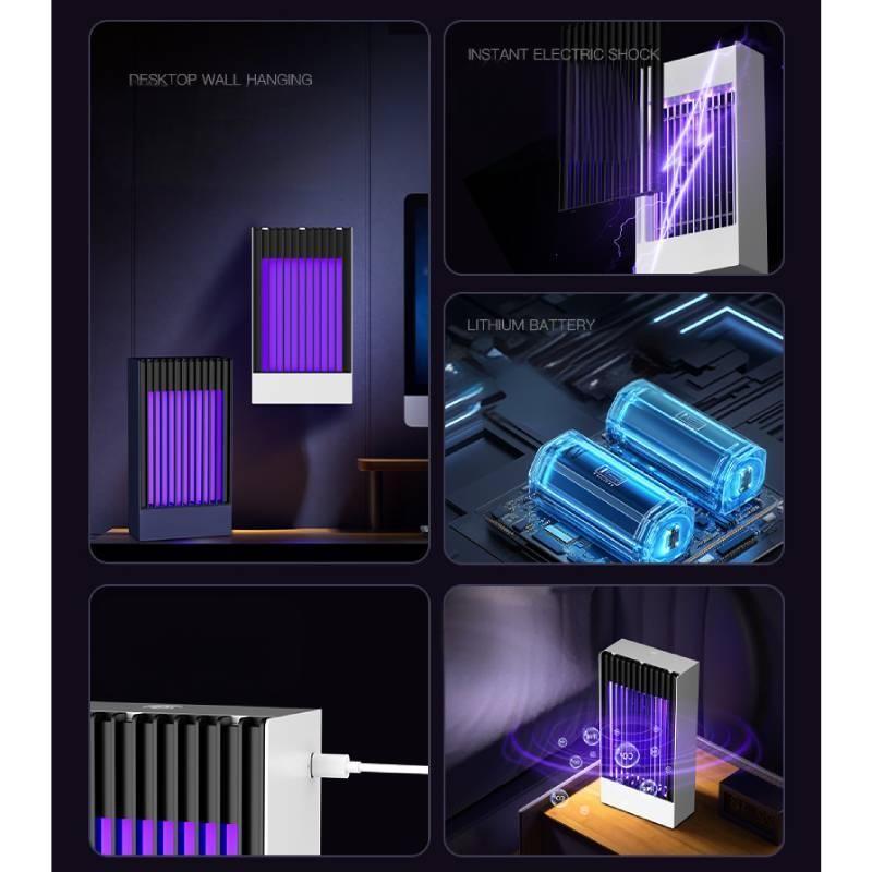 Usb Wall Charged Mounted Electric Shock Physical Light Mosquito Tool Repellent