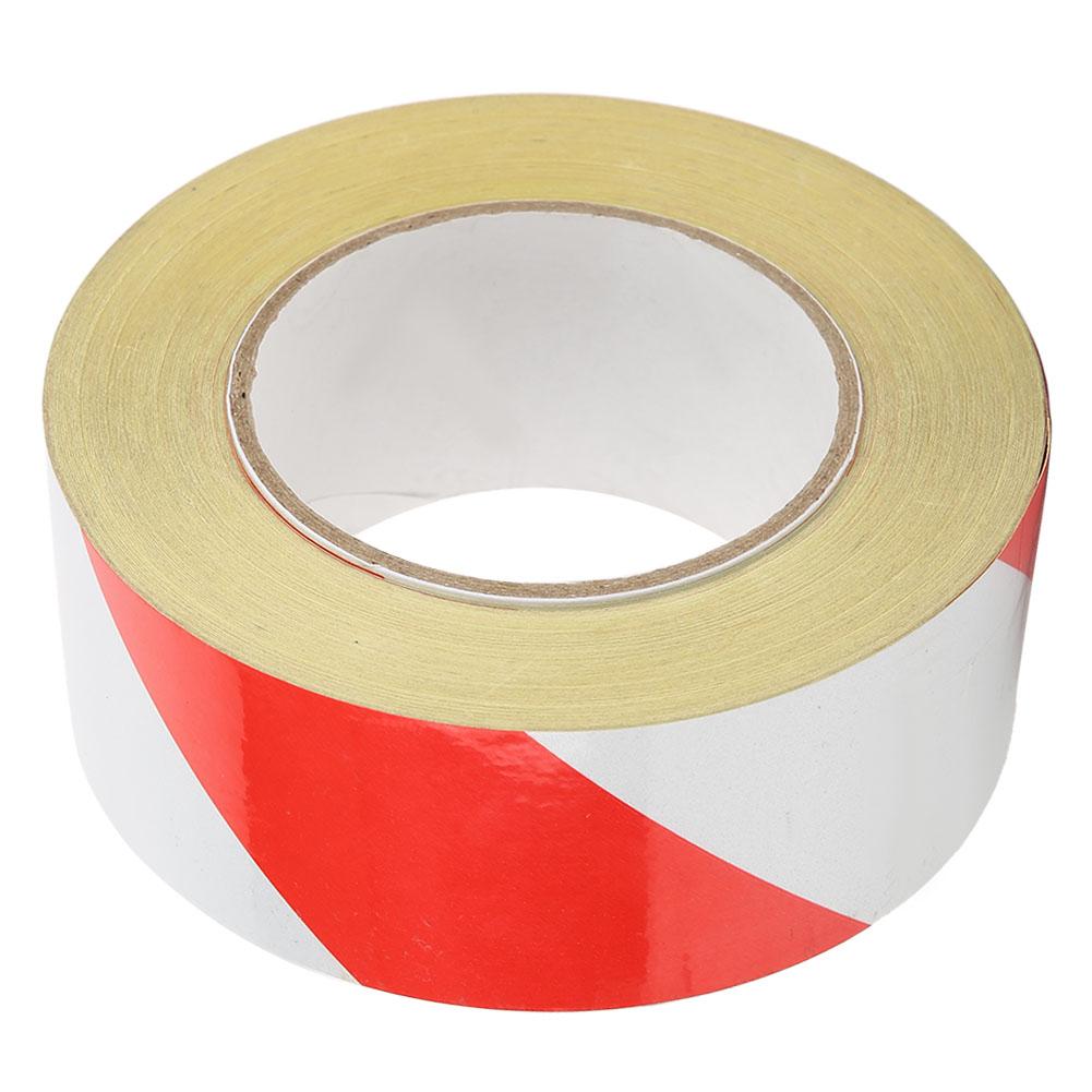 Rød Hvit Sikkerhetsreflekterende PVC-tape Varselklistremerke Markering Selvklebende tape 50mm x 46m