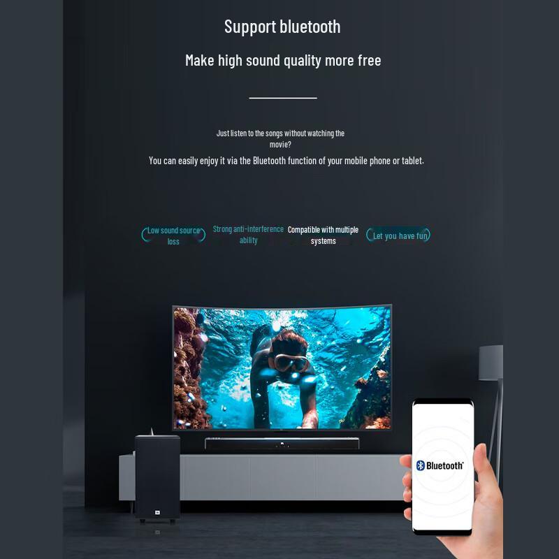 JBL CINEMA SB190 2.1 Channel Dolby Atmos Soundbar with Wireless Subwoofer CN Plug (adapter Included) (CN Version)