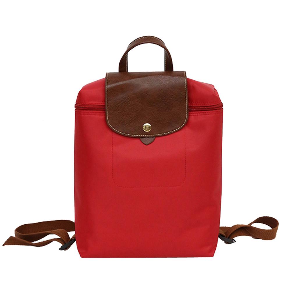 Leisure Travel Nylon Zipper Bag Student Backpack Folding Bag Shoulder Bag