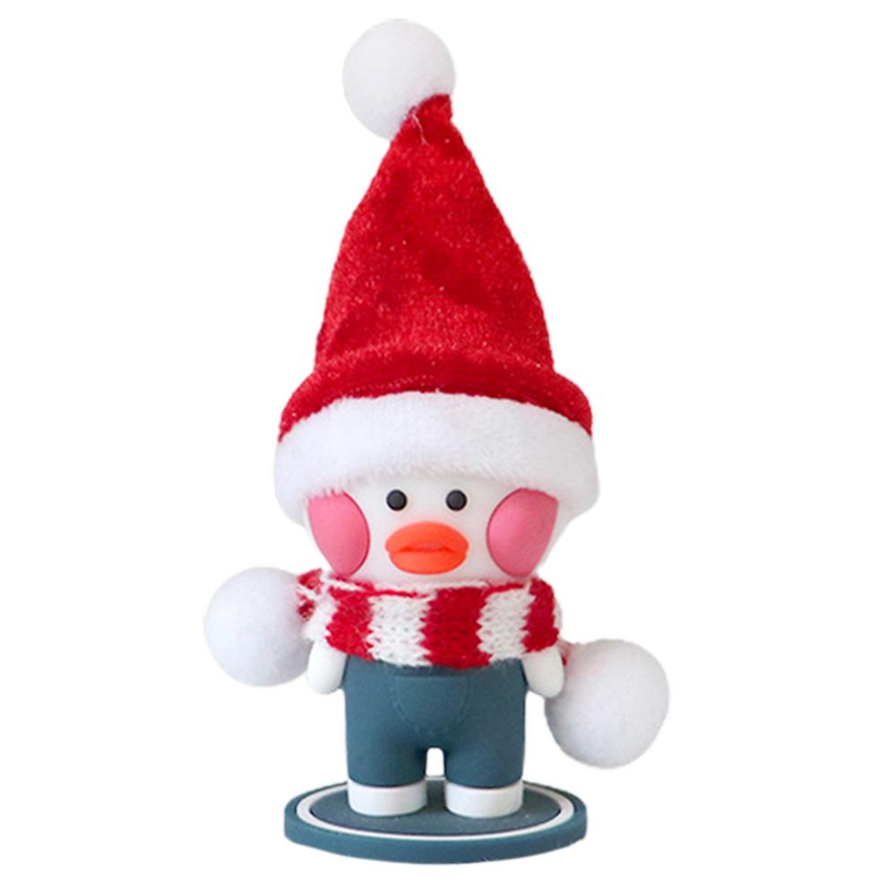 

Мультяшный Санта-Клаус Зимние утята Очаровательная маленькая желтая уточка Украшения для приборной панели автомобиля Игрушечные украшения для машин Аксессуары